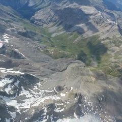 Flugwegposition um 15:15:18: Aufgenommen in der Nähe von 39024 Mals, Autonome Provinz Bozen - Südtirol, Italien in 3687 Meter